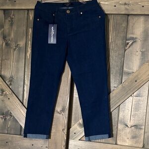 Dark Blue Cropped Jeans Size - 6